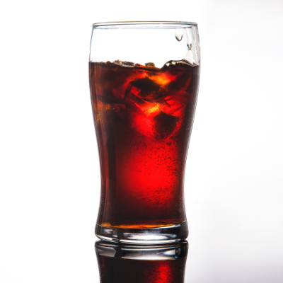 Cola im Glas